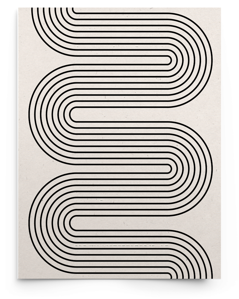 Minimal Line Wave Poster – Minimal Line Wave
