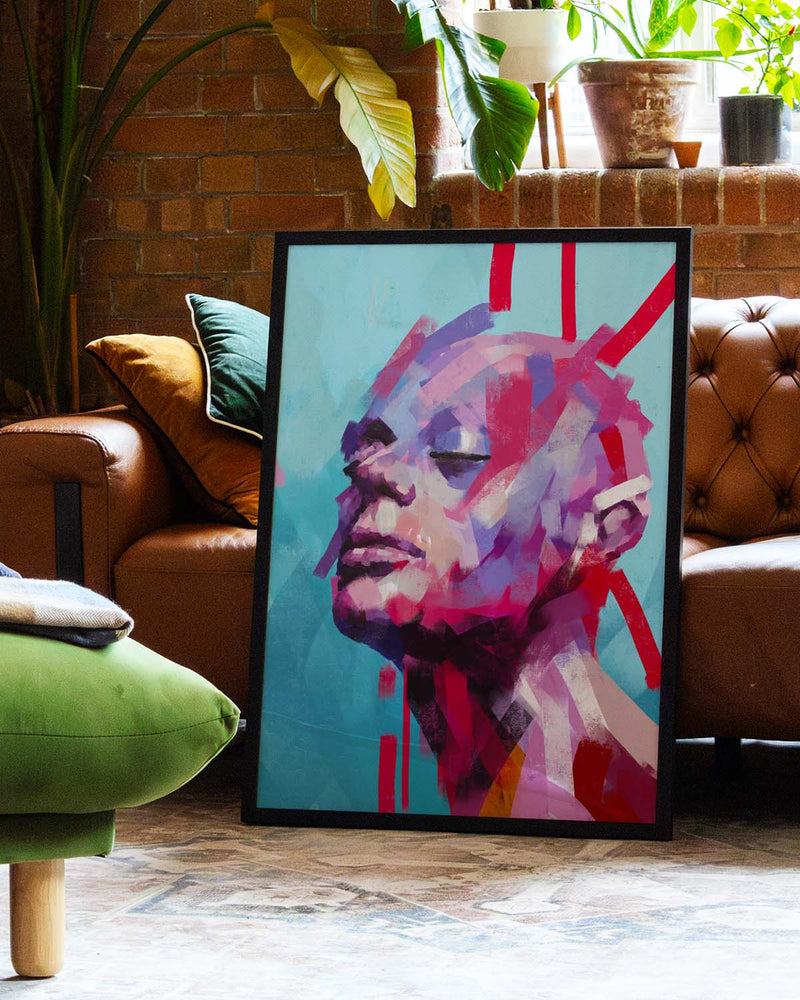 Drowning in Paint | Expressionistisches Porträtposter