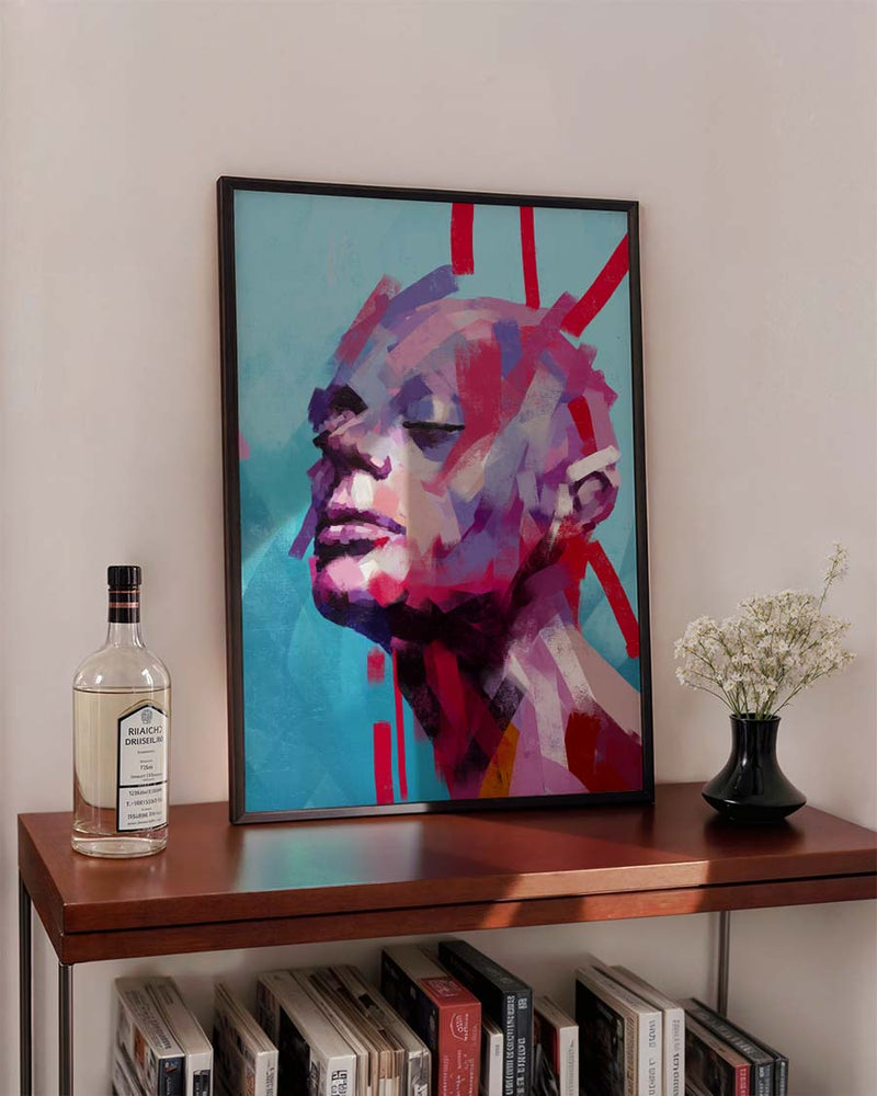 Drowning in Paint | Expressionistisches Porträtposter