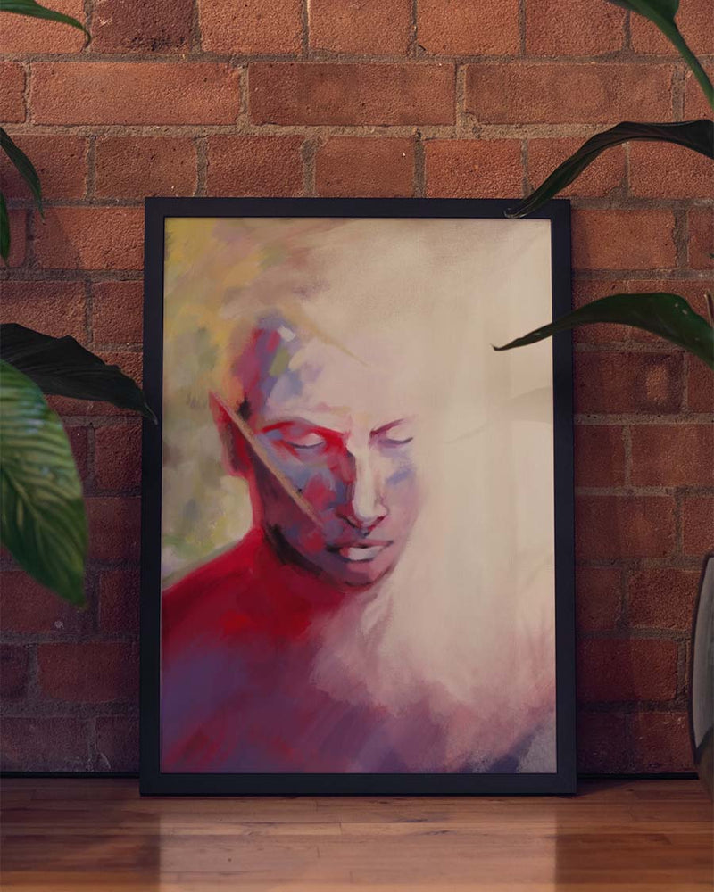 Licht und Schatten | Modernes Portrait-Poster