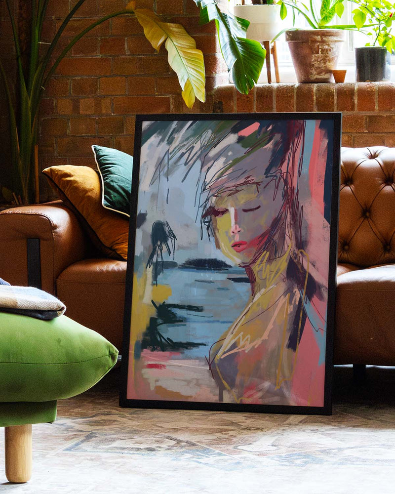 Low Tide, High Eyes | Expressionistisches Kunstposter