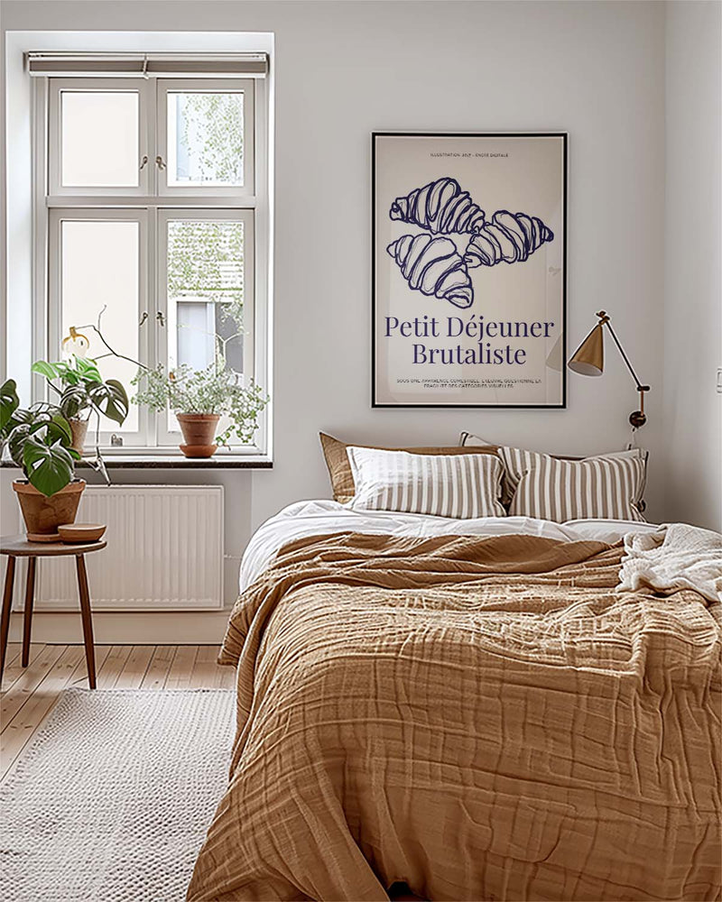 Petit Déjeuner Brutaliste | Modernes Frühstücks-Poster