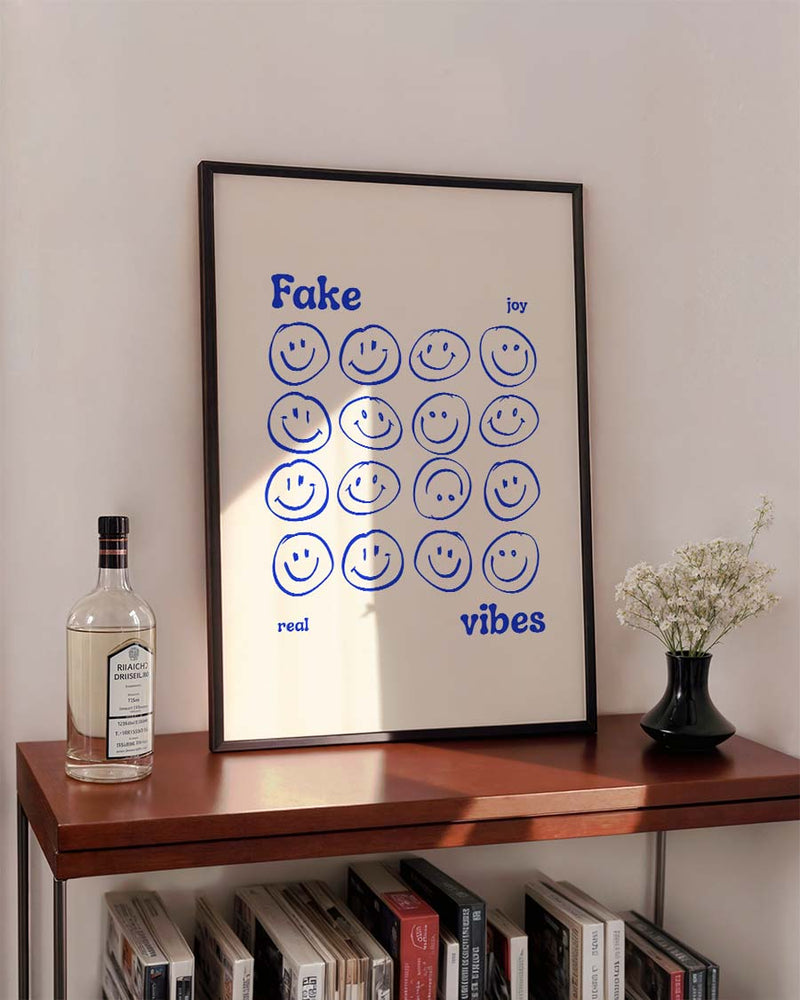 Smile | Handgezeichnetes Illustration Poster für fröhliche Raumgestaltung