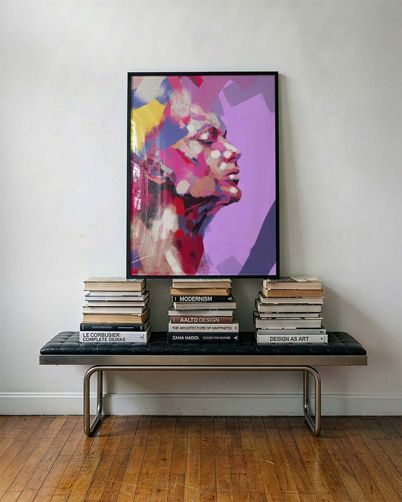 Sound of Silence | Modernes Portrait-Poster