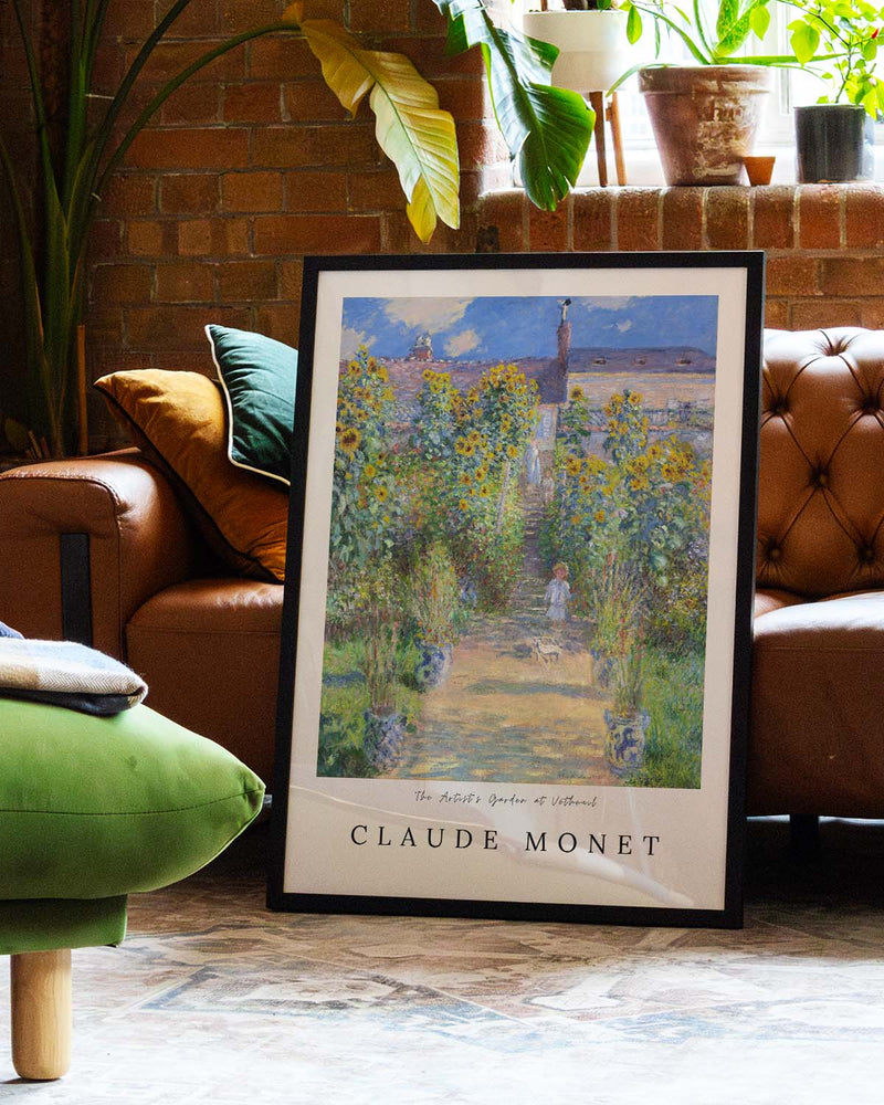 The Artist’s Garden at Vétheuil – Claude Monet | Kunstposter