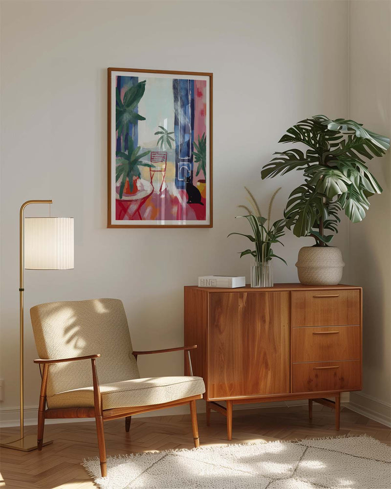The Cat Owns This Place | Modernes Kunstposter
