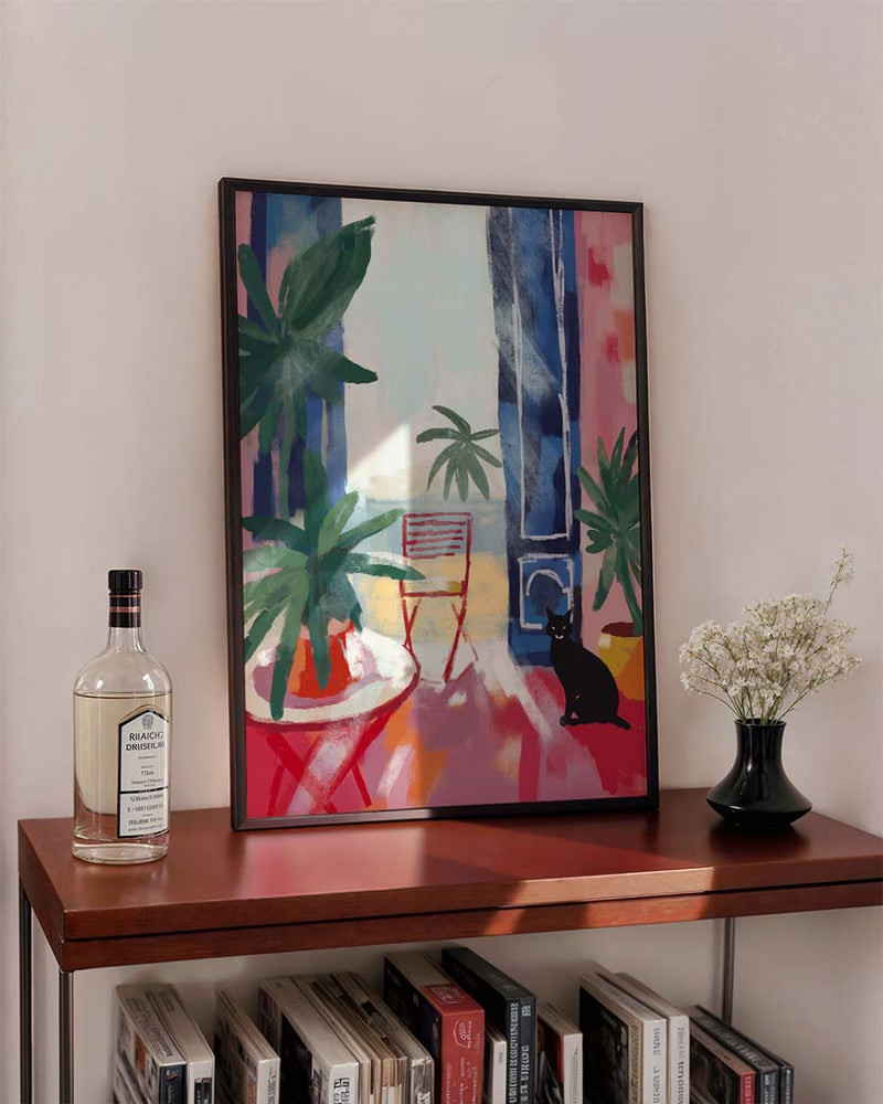 The Cat Owns This Place | Modernes Kunstposter