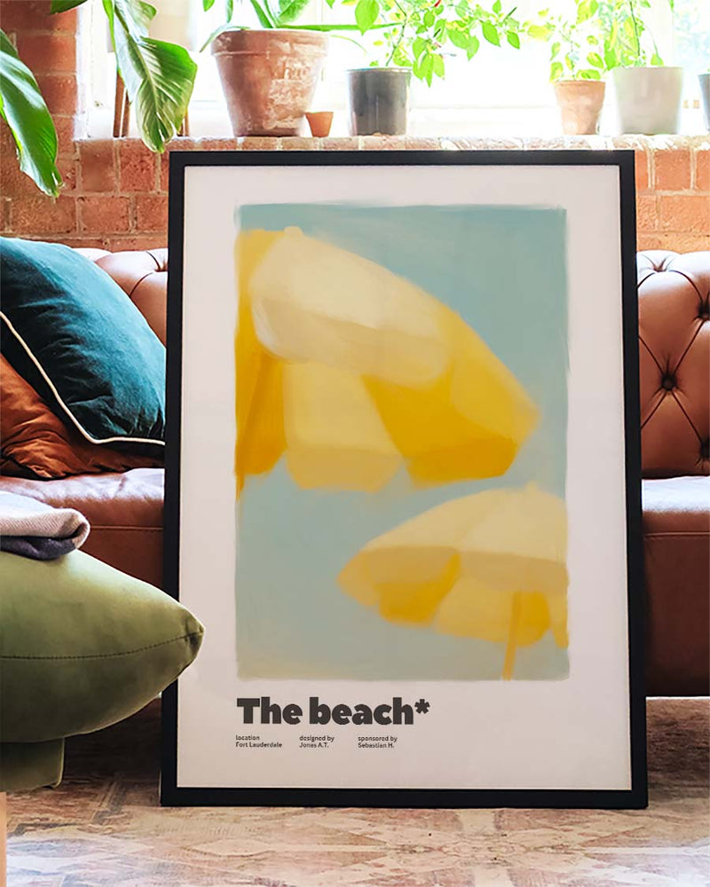 The Beach | Sommerliches Retro-Poster