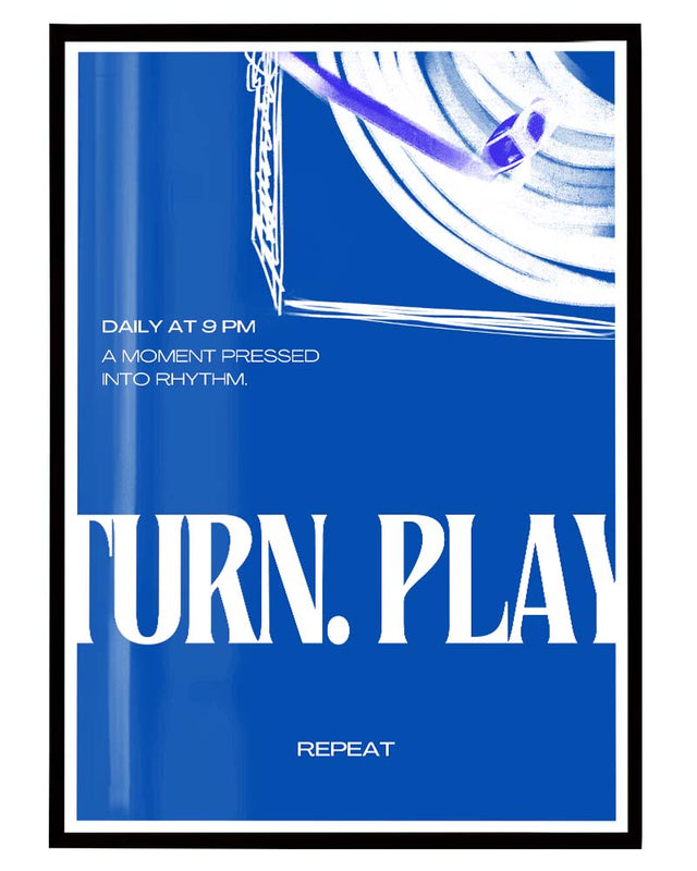Turn Play | Modernes Typografie-Poster