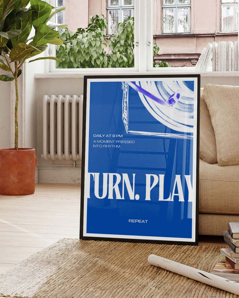 Turn Play | Modernes Typografie-Poster