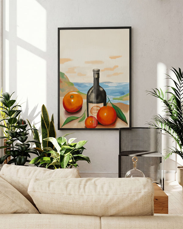 Pomodori al Sole | Mediterrane Stillleben-Illustration Poster