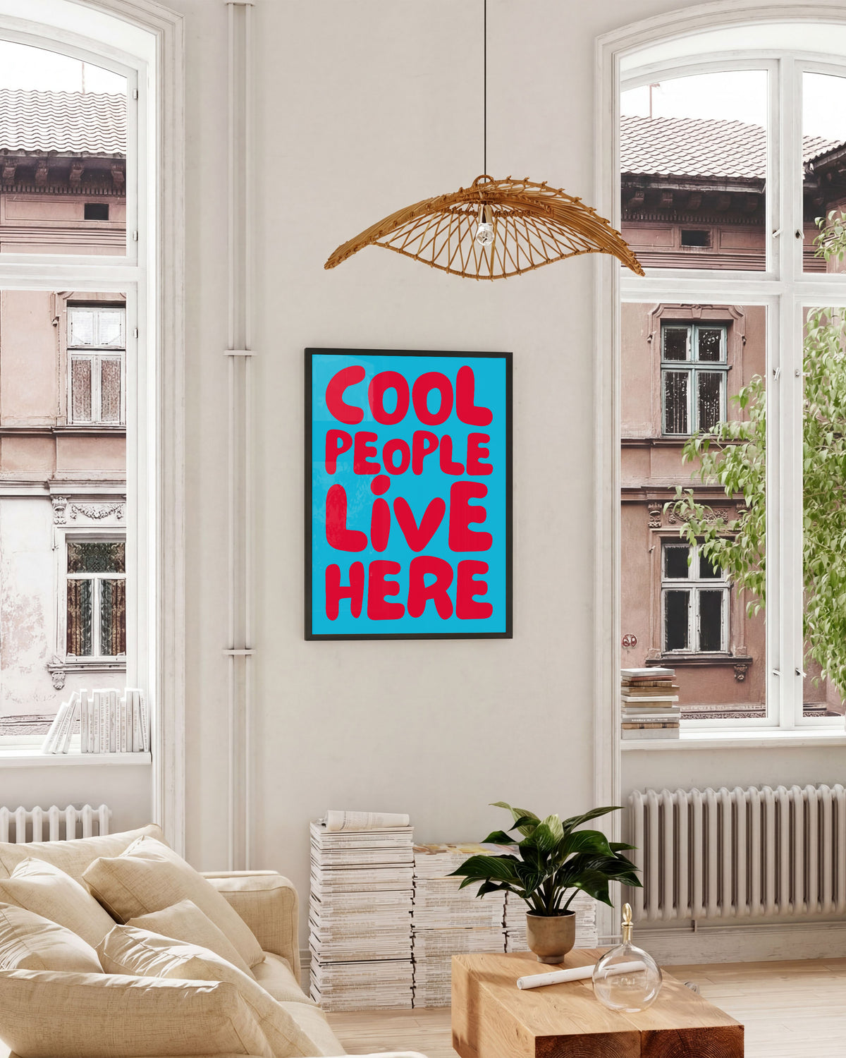 Cool people live here | Typografie Poster