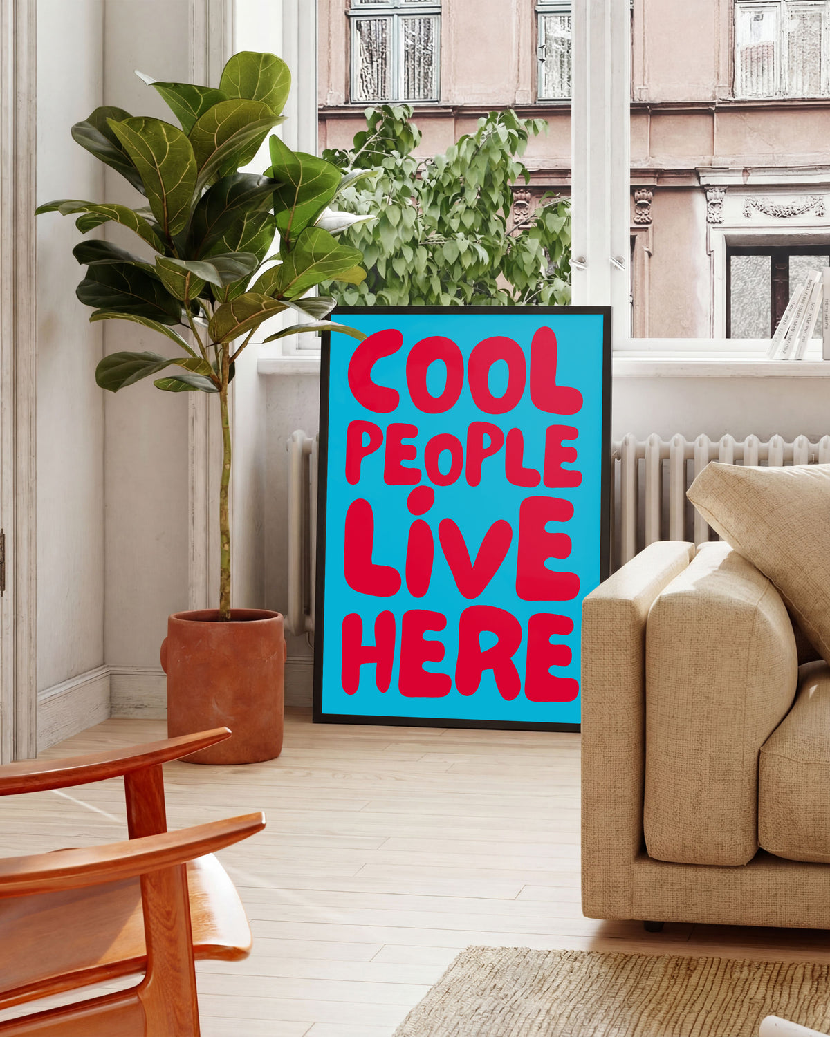 Cool people live here | Typografie Poster