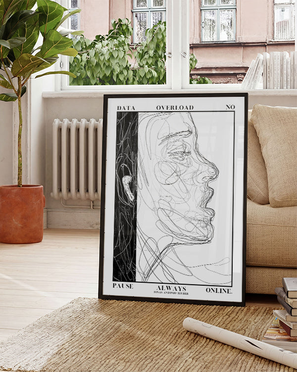 Data – Overflow | Line Art Poster