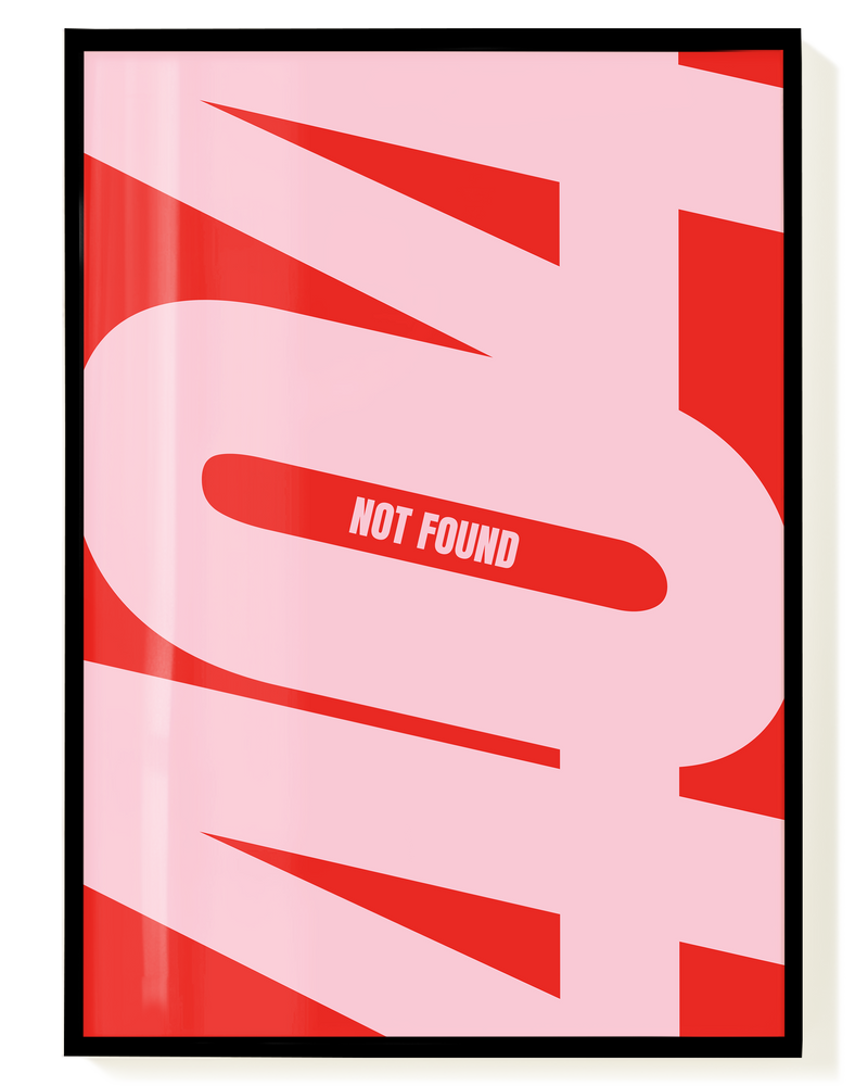 404 Not Found | Typografie Poster