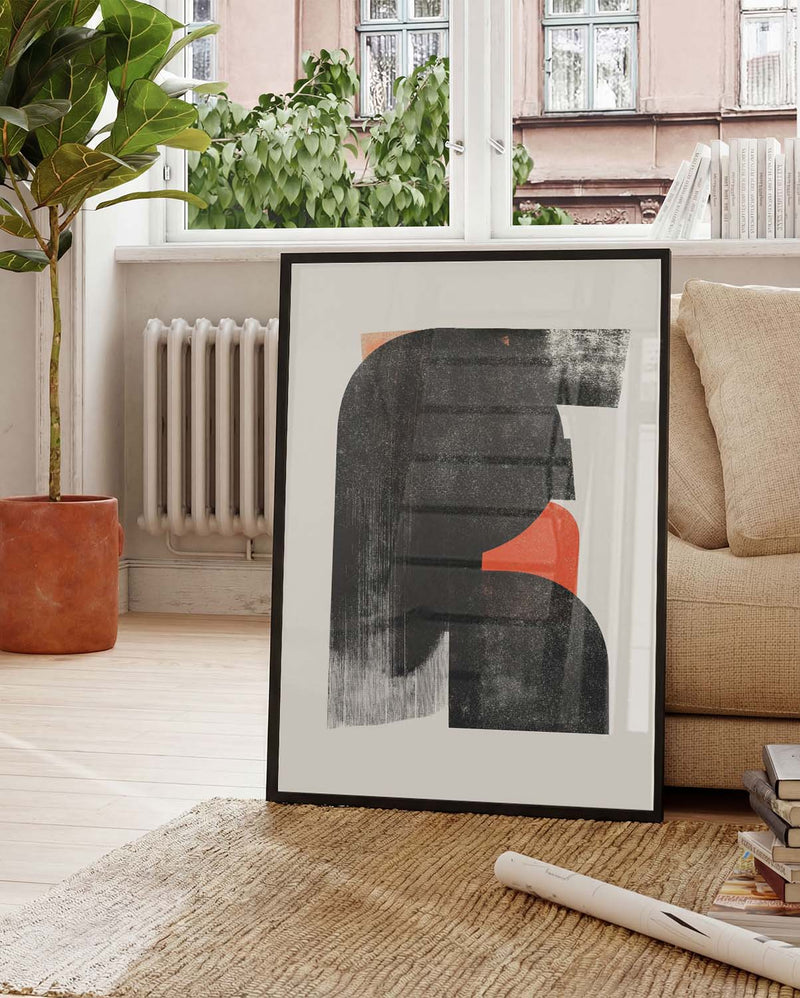 Abstrakte Pinsel Form Poster – Abstract Brush Form