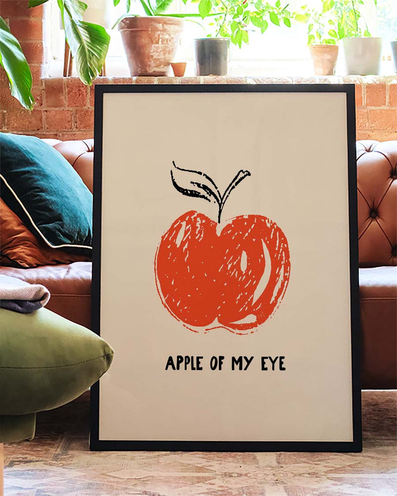 Minimalistisches Apfel Poster – Apple Of My Eye