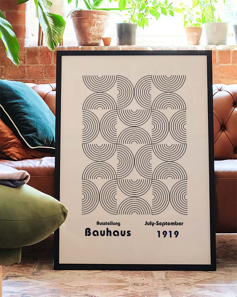 Bauhaus Poster Muster – Bauhaus Arc Line Pattern