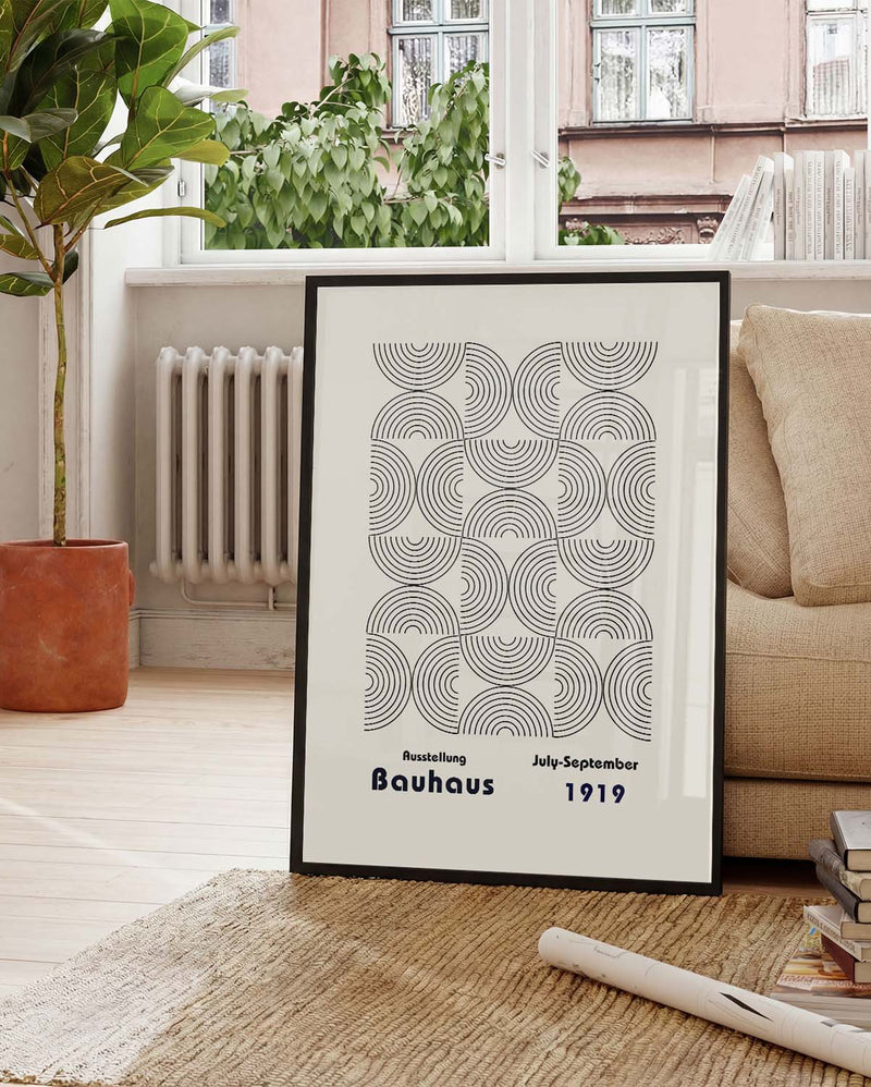 Bauhaus Poster Muster – Bauhaus Arc Line Pattern