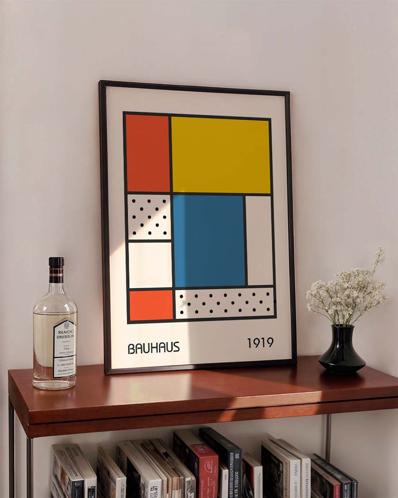 Bauhaus Poster abstrakt – Bauhaus Block Composition