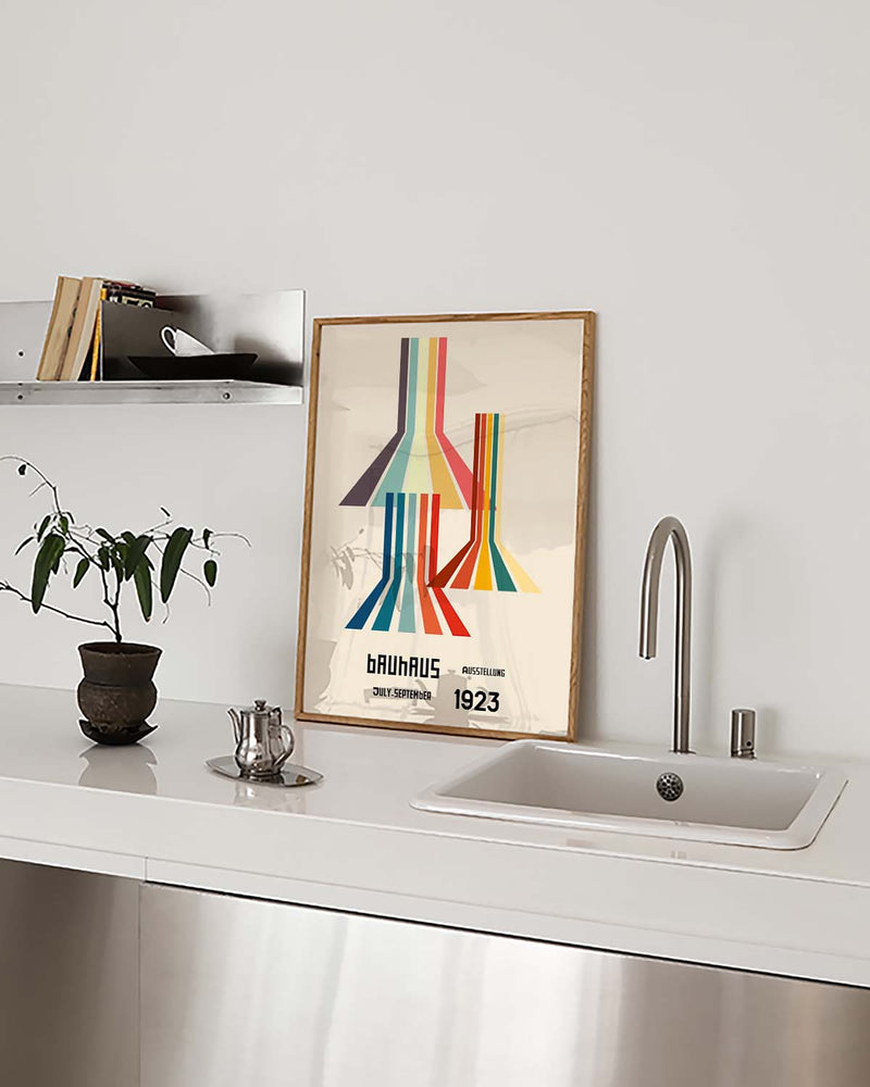 Bauhaus Poster Linien – Bauhaus Color Line Flow