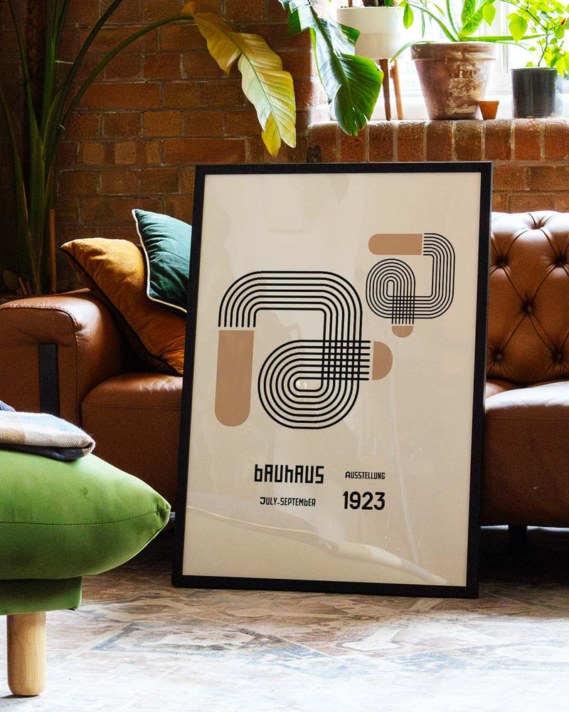 Bauhaus Poster Schleife – Bauhaus Line Loop Abstract