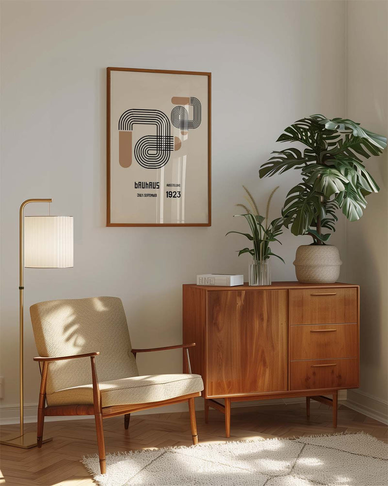 Bauhaus Poster Schleife – Bauhaus Line Loop Abstract