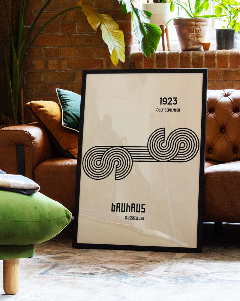 Bauhaus Poster Wellen – Bauhaus Line Wave Minimal