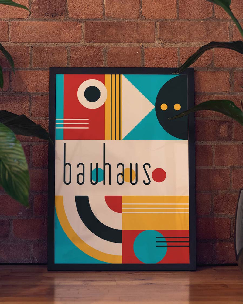 Bauhaus Modern Shapes Poster