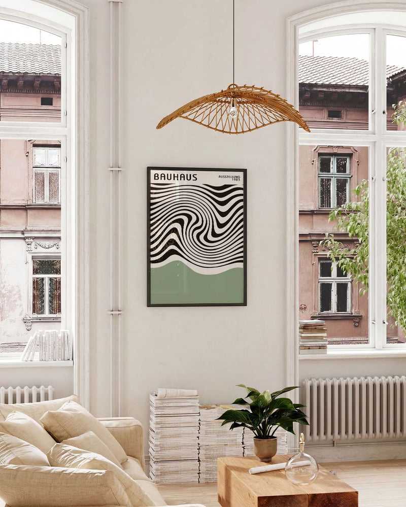 Bauhaus Poster Wellen – Bauhaus Wave Abstract
