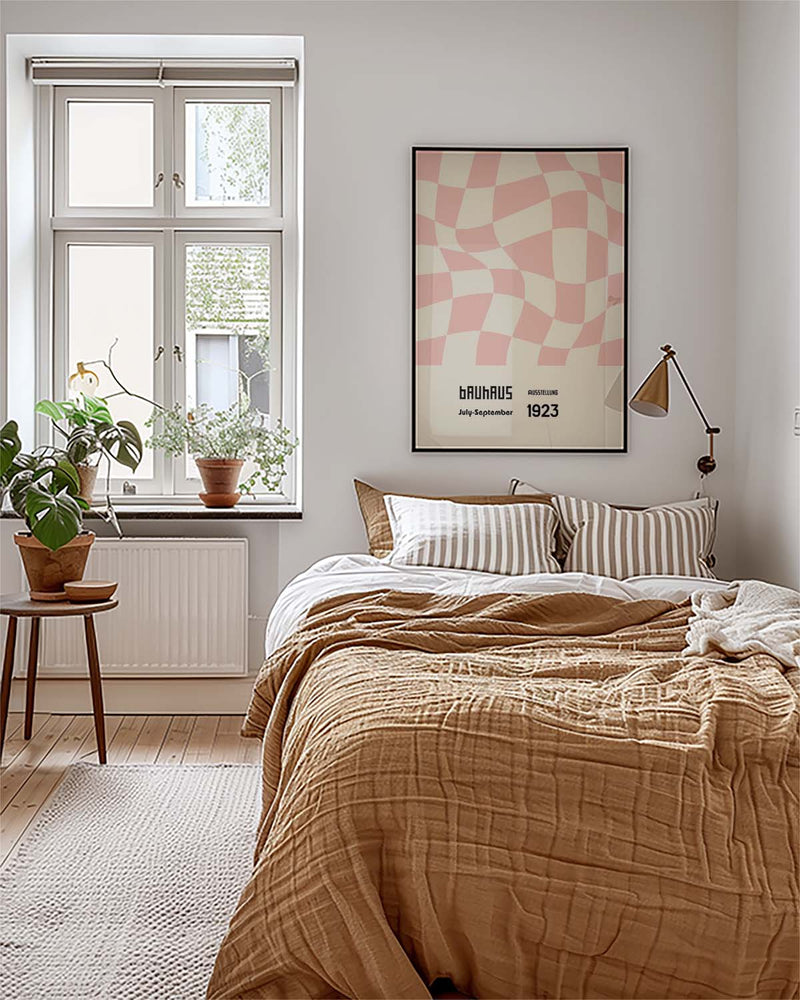 Bauhaus Poster Muster – Bauhaus Wavy Checker