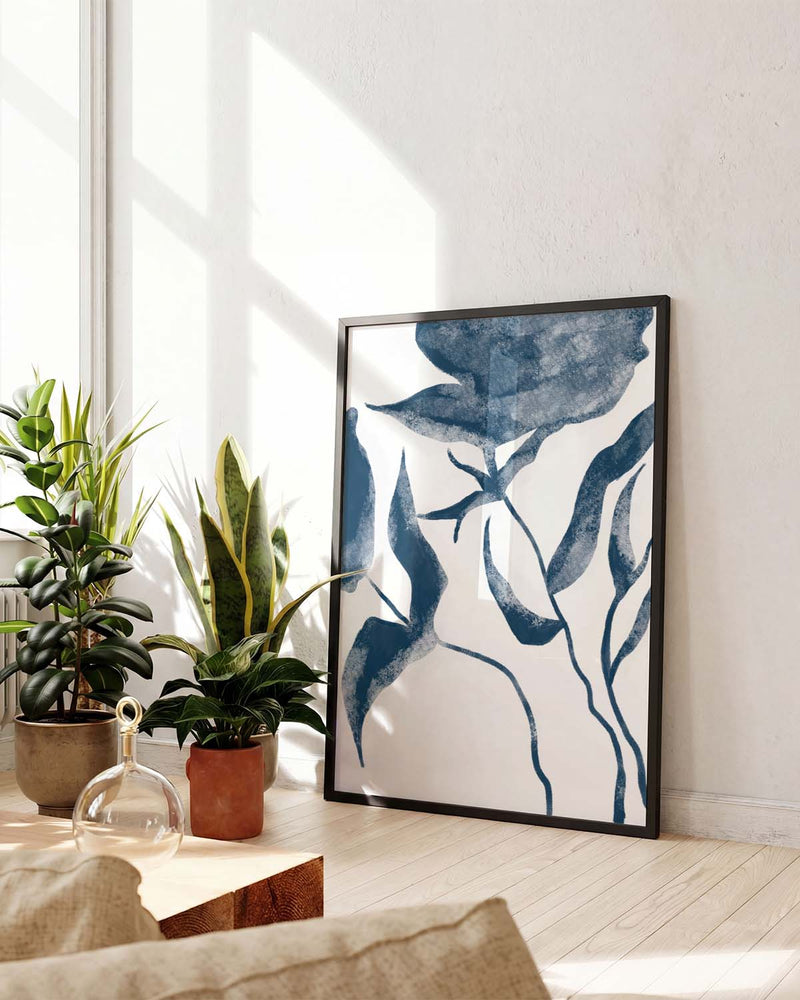 Blaues Botanisches Zweige Poster – Blue Botanic Branches