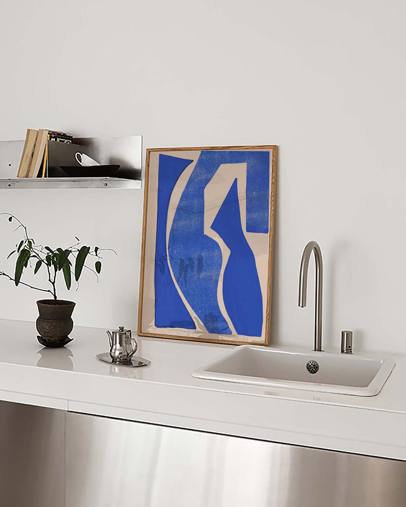 Blaue Minimal Figur Poster – Blue Minimal Figure