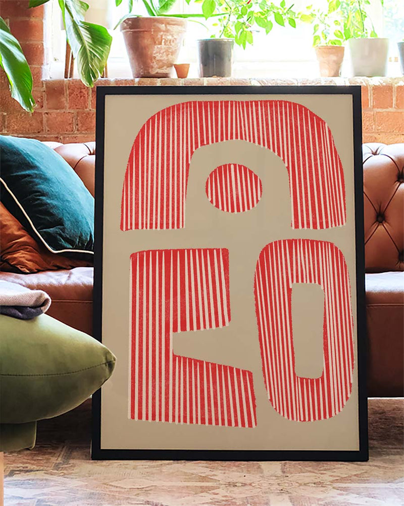 Bold Rotes Typografie Poster – Bold Red Graphic Type