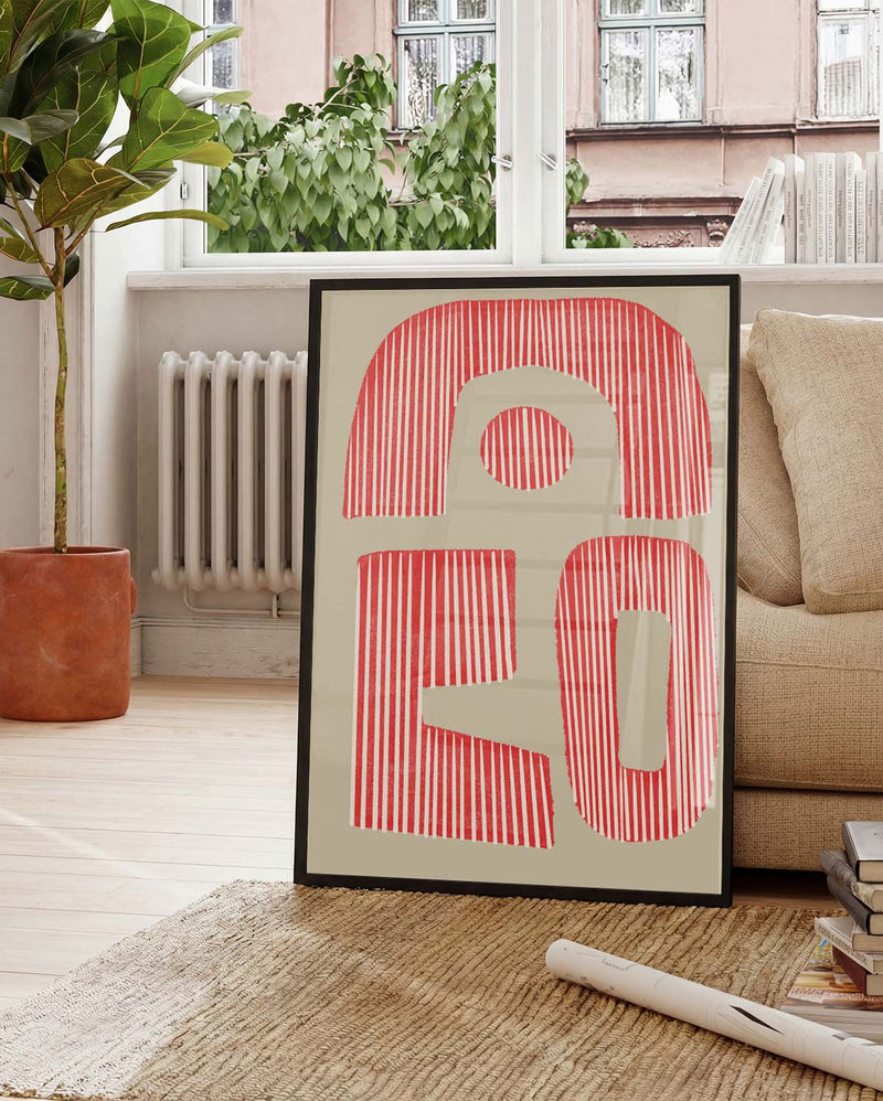 Bold Rotes Typografie Poster – Bold Red Graphic Type