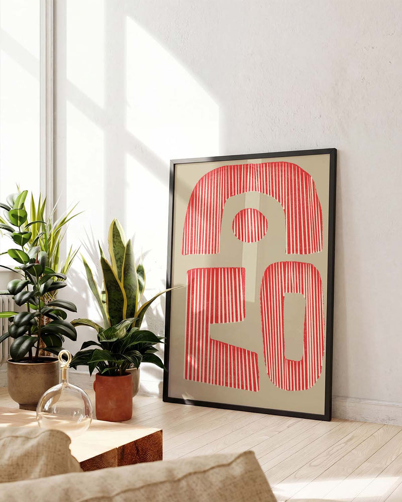 Bold Rotes Typografie Poster – Bold Red Graphic Type