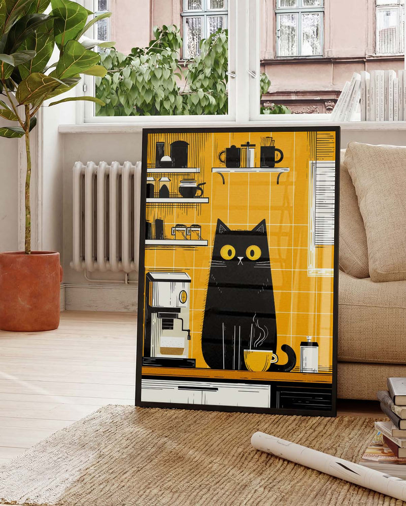 Coffee Cat Küchenposter – Coffee Cat