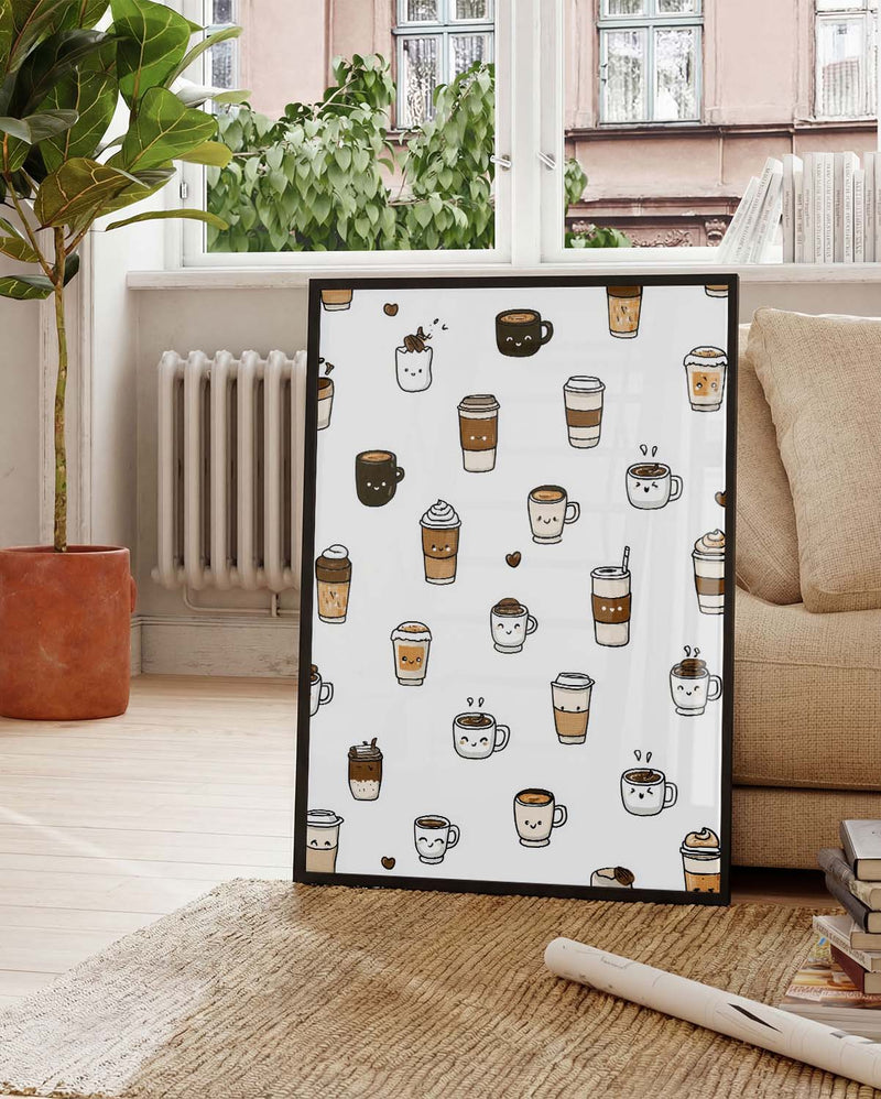 Coffee Pattern Küchenposter – Coffee Pattern