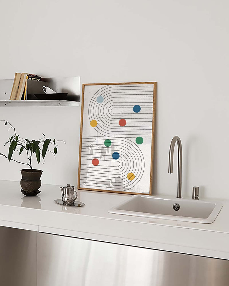 Color Dots Wave Poster – Color Dots Wave Pattern