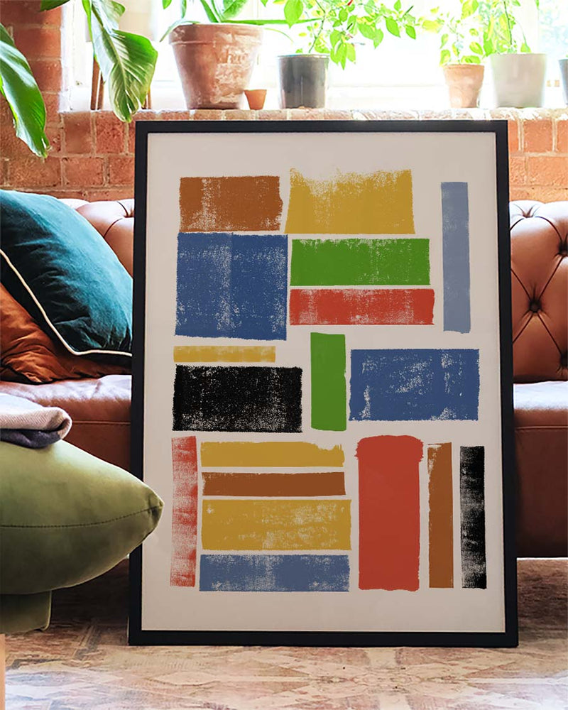 Colorful Abstract Blocks Poster – Colorful Abstract Blocks