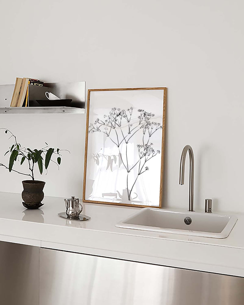 Zarte Botanische Linien Poster – Delicate Botanic Line
