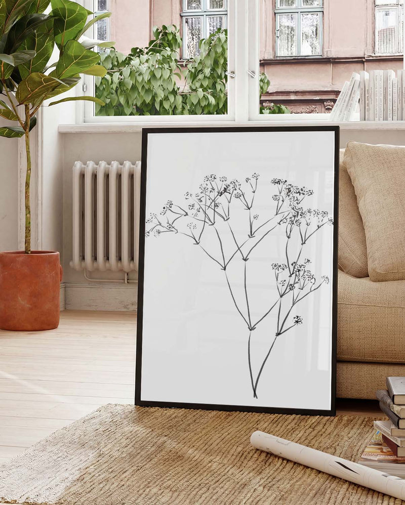 Zarte Botanische Linien Poster – Delicate Botanic Line