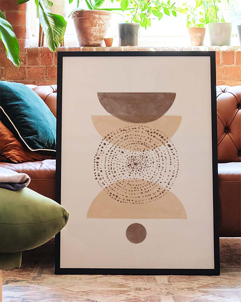 Erdige Geometrische Balance Poster – Earthy Geometric Stack
