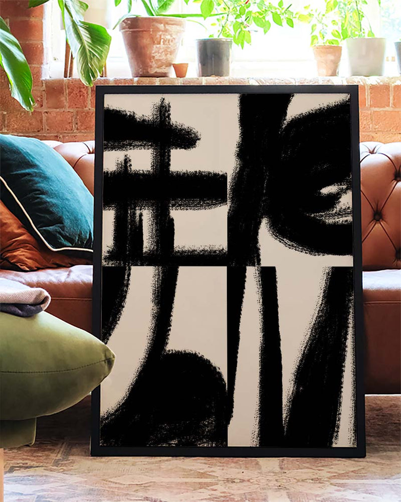 Expressives Schwarzes Pinsel Poster – Expressive Black Brush