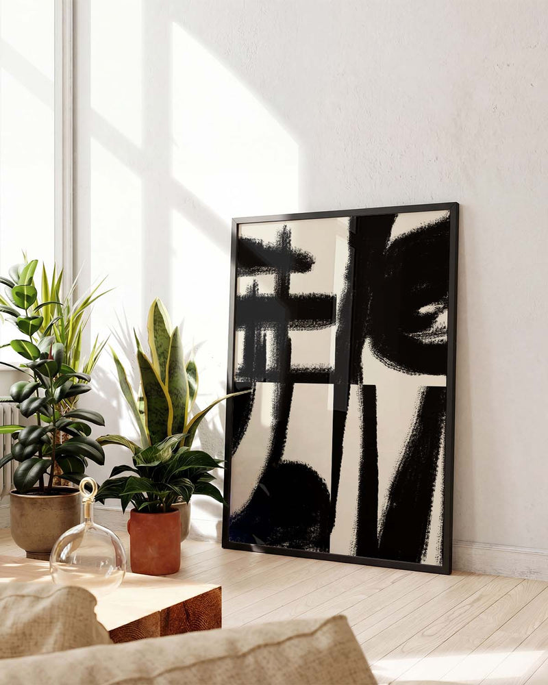 Expressives Schwarzes Pinsel Poster – Expressive Black Brush