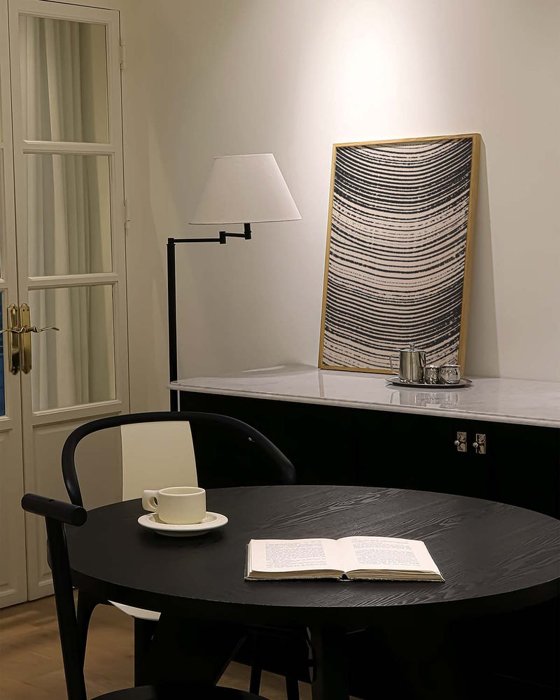 Abstraktes Linien Poster modern – Feine Linienstruktur