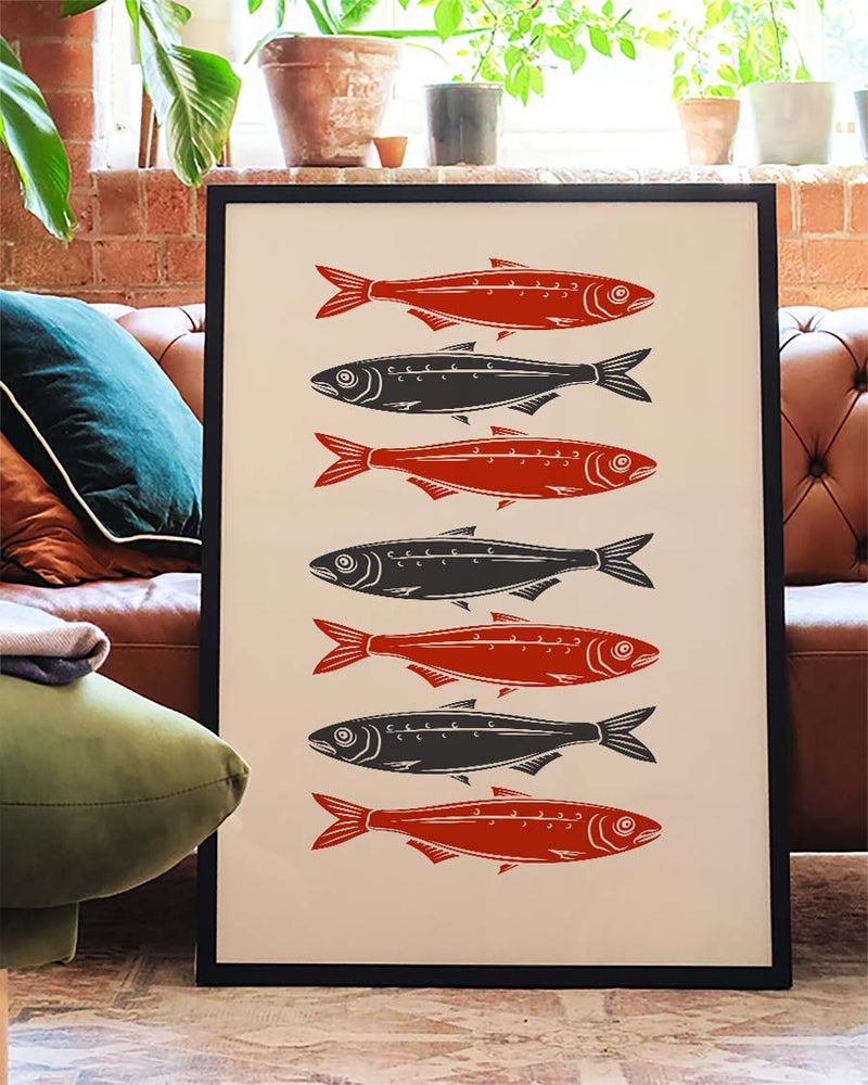 Fish Row Illustration Poster – Fish Row