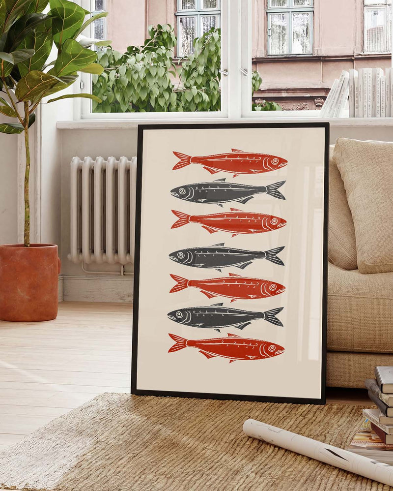 Fish Row Illustration Poster – Fish Row