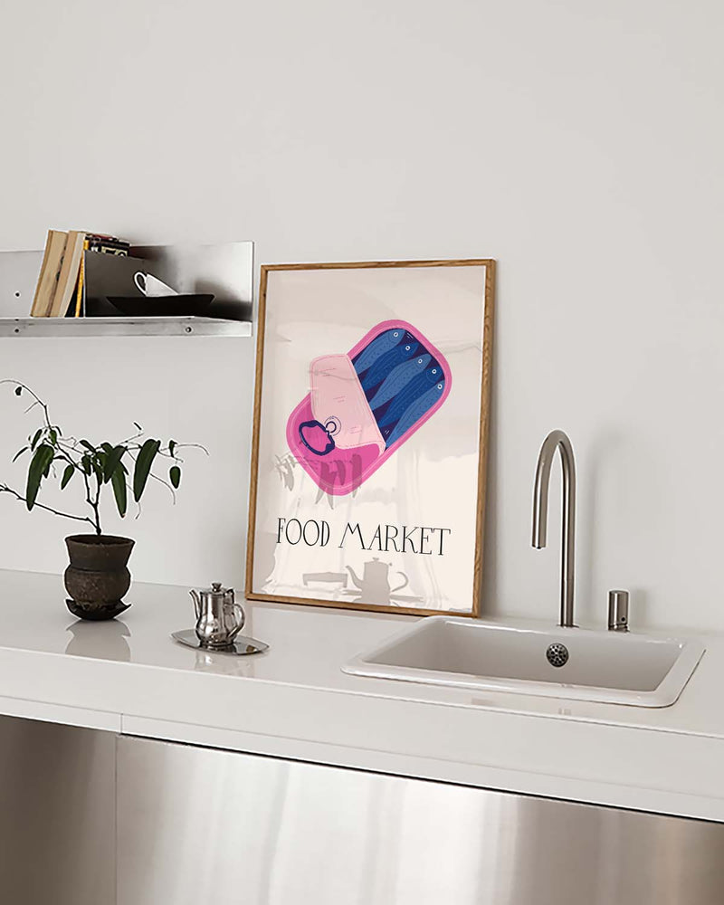 Food Market Illustration Poster – Food Market