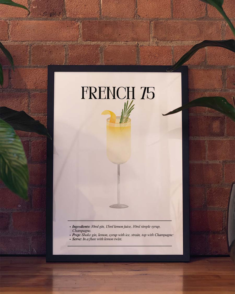 French 75 Cocktail Poster – French 75